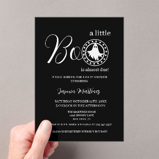 Vintage Halloween Haunted Acrylic Invitations