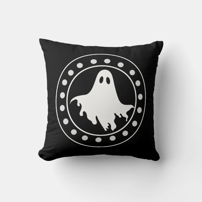 Vintage Halloween Haunted Cushion (Front)