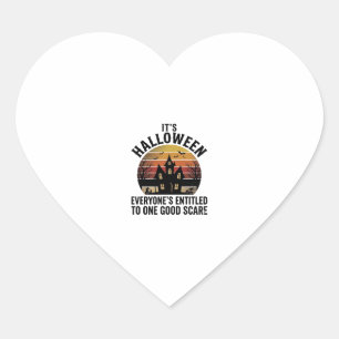 Vintage Halloween Haunted House Good Scare Shirt_1 Heart Sticker
