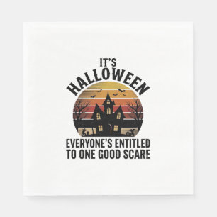 Vintage Halloween Haunted House Good Scare Shirt_1 Napkin