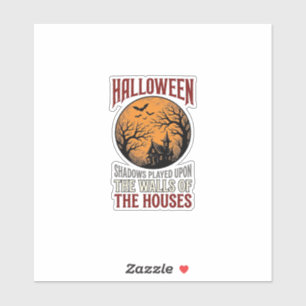 Vintage Halloween Haunted House Moon Shirt Design_