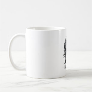 Vintage Halloween Haunted House Moon Shirt Design_ Coffee Mug