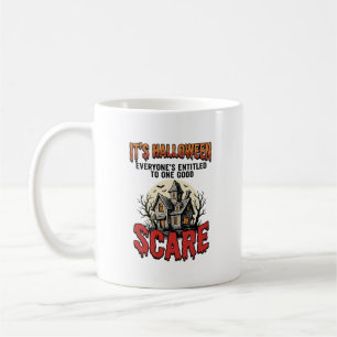Vintage Halloween Haunted House Scare Shirt Design Coffee Mug