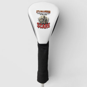 Vintage Halloween Haunted House Scare Shirt Design Golf Head Cover