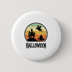 Vintage Halloween Haunted House Sunset Shirt Desig 6 Cm Round Badge