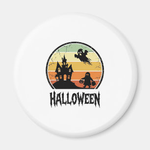 Vintage Halloween Haunted House Sunset Shirt Desig Magnet