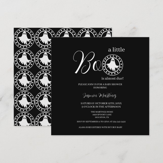 Vintage Halloween Haunted Invitation (Front/Back)
