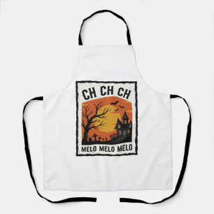 Vintage Halloween Haunted Tree Silhouette Shirt De Apron