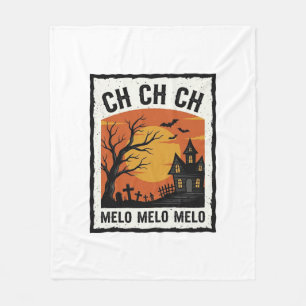 Vintage Halloween Haunted Tree Silhouette Shirt De Fleece Blanket