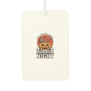 Vintage Halloween Horror Night Pumpkin Shirt Desig Car Air Freshener