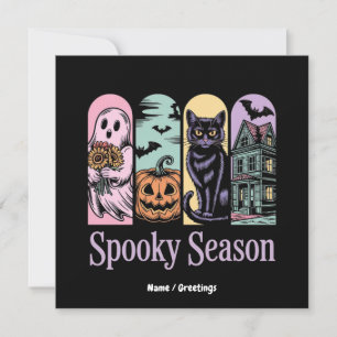 Vintage Halloween Horror Spooky Season Cute Creepy Invitation