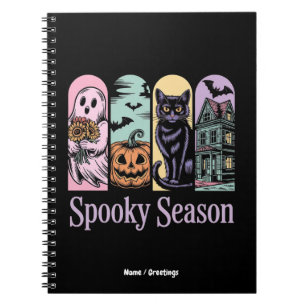 Vintage Halloween Horror Spooky Season Cute Creepy Notebook