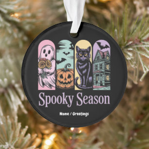 Vintage Halloween Horror Spooky Season Cute Creepy Ornament