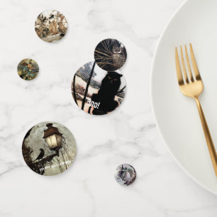 Vintage Halloween Illustration Table Confetti