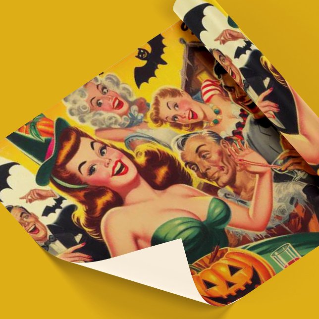 Vintage Halloween Illustration Wrapping Paper (Creator Uploaded)