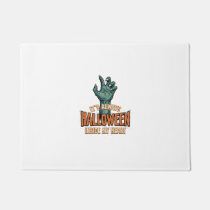 Vintage Halloween Inside My Heart Monster Hand Des Doormat
