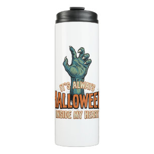 Vintage Halloween Inside My Heart Monster Hand Des Thermal Tumbler
