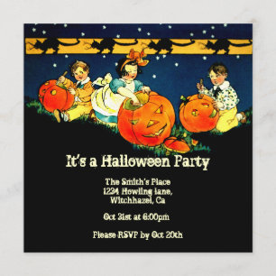 Vintage Halloween Invitation
