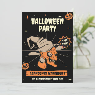 Vintage Halloween Invitation, Halloween Night Invitation