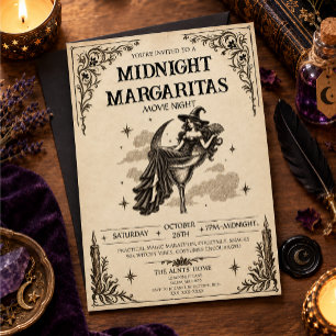 Vintage Halloween invitation template