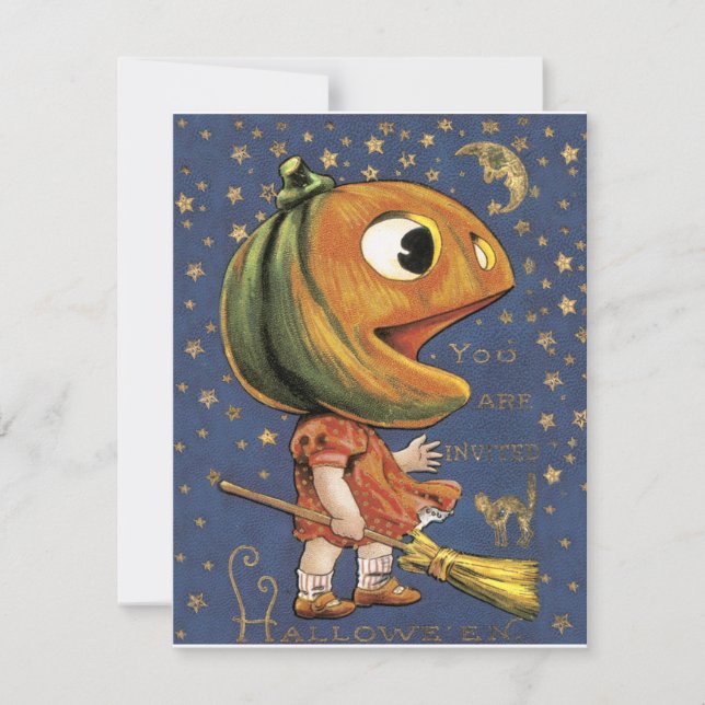 Vintage Halloween Invitations (Front)