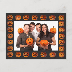 Vintage Halloween Jack o' Lantern Frame Postcard