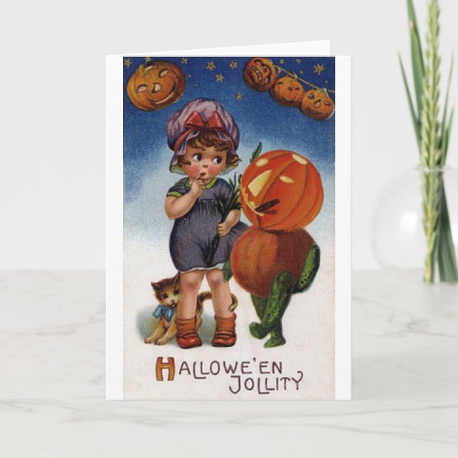 Vintage Hallowe'en Jollity Halloween Card (Front)