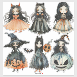 Vintage Halloween Kids Custom-Cut Vinyl Sticker