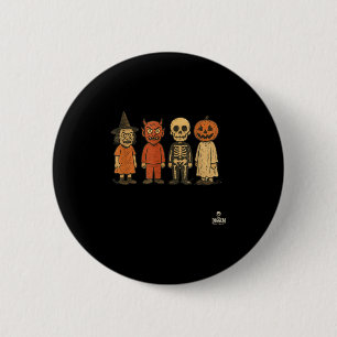Vintage Halloween Kids In Clic Costumes  6 Cm Round Badge