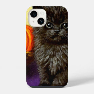 Vintage Halloween Kitten iPhone 14 Case