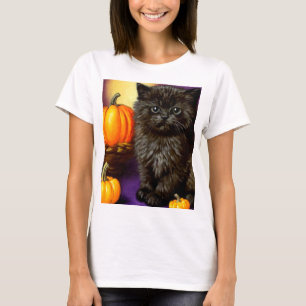 Vintage Halloween Kitten T-Shirt