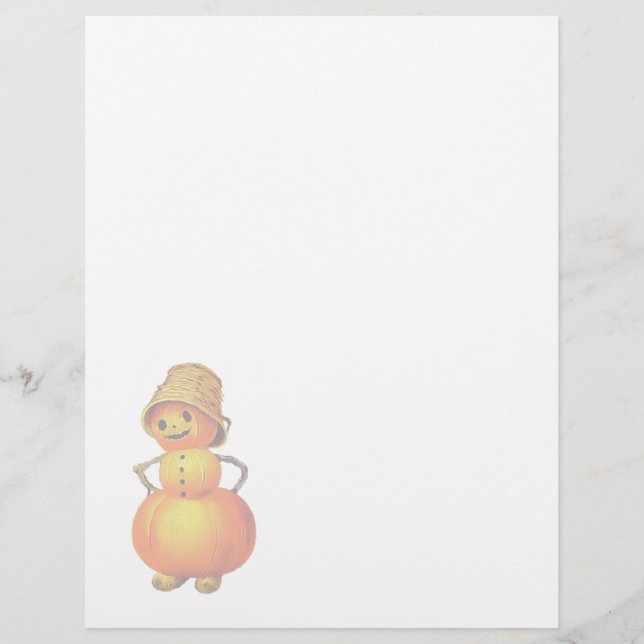 Vintage Halloween Letterhead Stationery (Front)