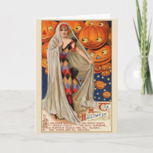 Vintage Halloween Magic Greeting Card