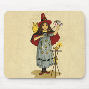 Vintage Halloween Magic Mouse Mat