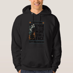 Vintage Halloween Mask Quote Vector Design_1 Hoodie