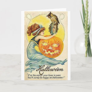 Vintage Halloween Mirror Card