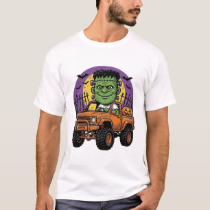 Vintage Halloween Monster Truck Pumpkin Shirt_1 T-Shirt