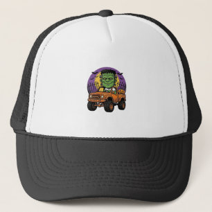 Vintage Halloween Monster Truck Pumpkin Shirt_1 Trucker Hat