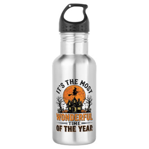 Vintage Halloween Most Wonderful Time Shirt Design 532 Ml Water Bottle