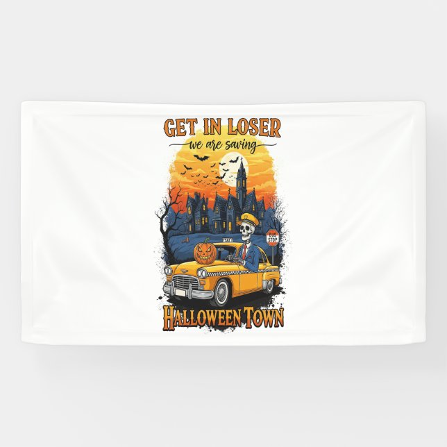 Vintage Halloween Movie Banner (Horizontal)