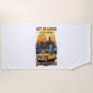 Vintage Halloween Movie Beach Towel
