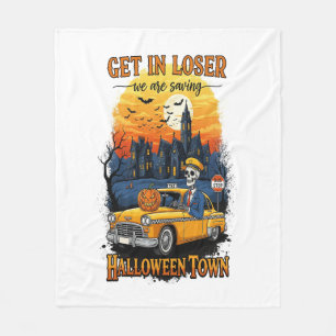 Vintage Halloween Movie Fleece Blanket