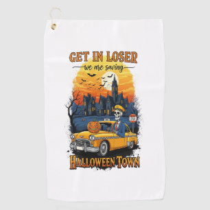 Vintage Halloween Movie Golf Towel