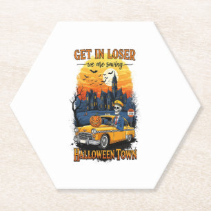Vintage Halloween Movie Paper Coaster