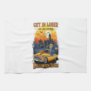 Vintage Halloween Movie Tea Towel