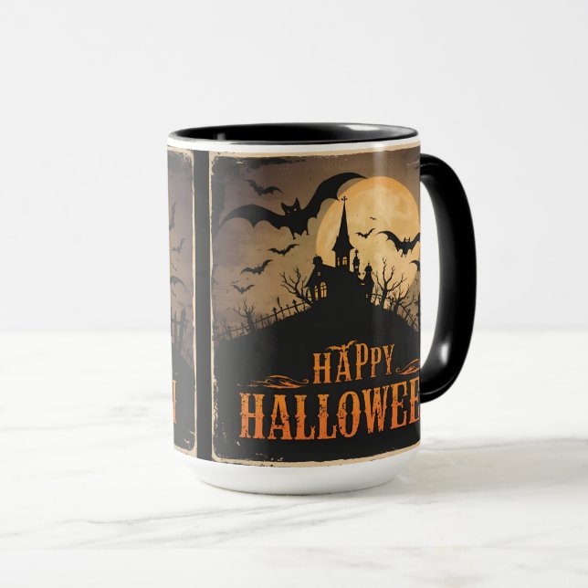 Vintage Halloween Mug (Front Right)