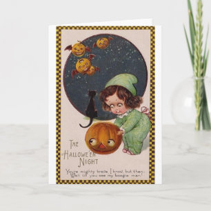 Vintage Halloween Night Greeting Card