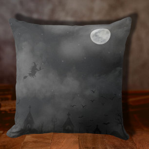 Vintage Halloween Night Scene  Cushion