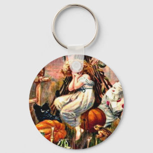 Vintage Halloween Nightmare Key Ring