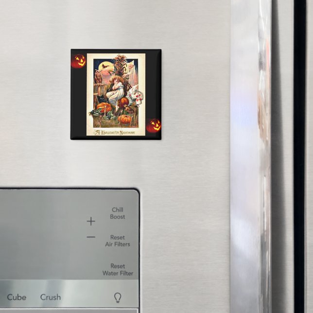 Vintage Halloween Nightmare Magnet (In Situ (Fridge))
